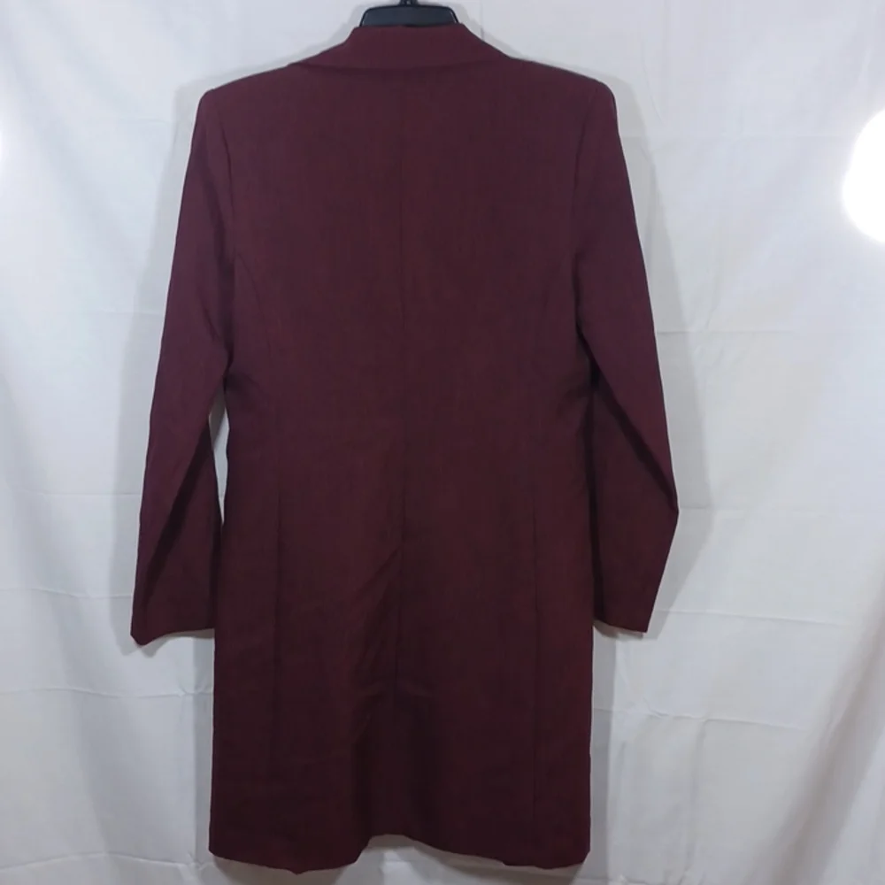 City Triangles Womens Business Work Suit Dress with Jacket Maroon Size 9 / 10 - Picture 8 of 8